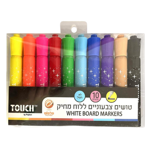 חבילת טושים צבעוניים ללוח מחיק מבית TOUCH