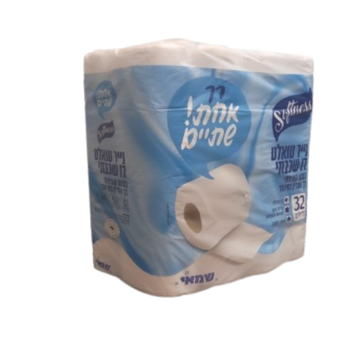 נייר טואלט סופטנס כחול | 32 גלילים (100% תאית)