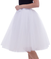 חצאית טוטו לבנה 70 ס"מ 3 שכבות