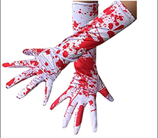 זוג כפפות ''דם'' ארוכות 38 ס"מ