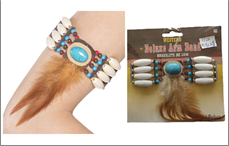 צמיד אינדיאני עם סרט פרווה