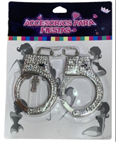 אזיקי מתכת משובצים יהלומים