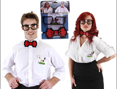 סט חנון - משקפיים ופפיון ''פיקסל''