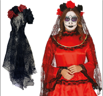 קשת פרחים עם הינומה שחורה