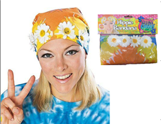 בנדנה פרחים להיפי / 6 יחידות במארז