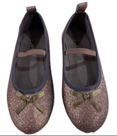 נעלי נסיכות חום נצנצים