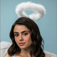 קשת הילה מפוארת למלאכית לבנה