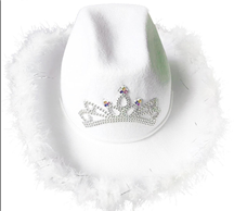 כובע קאובוי כתר לבן