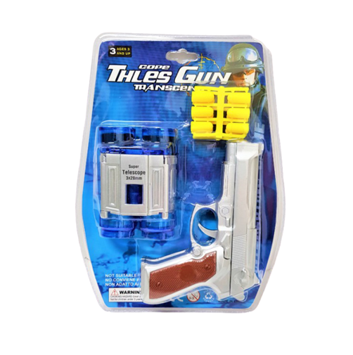 סט אקדח ברטה, פקקים צהובים ומשקפת