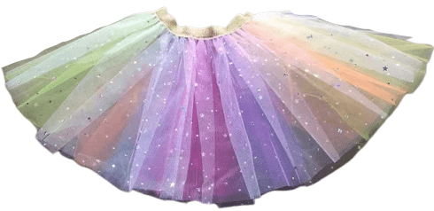 חצאית צבעונית כוכבים 70 ס"מ