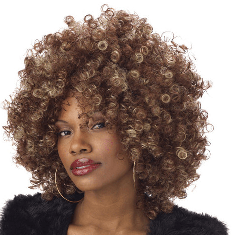 פאה אפרו גוונים חום-בלונד