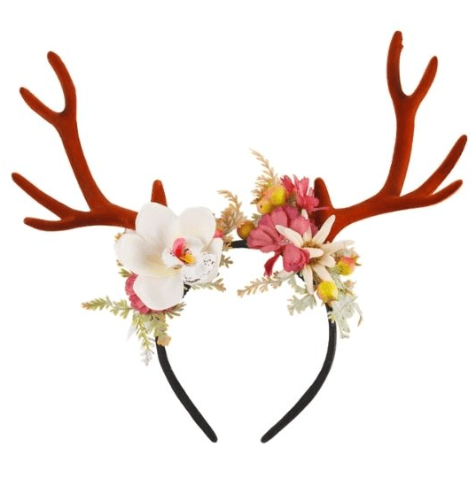 קשת במבי מפוארת עם פרחים צבעוניים