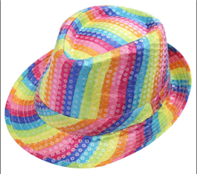 כובע פאייטים צבעוני