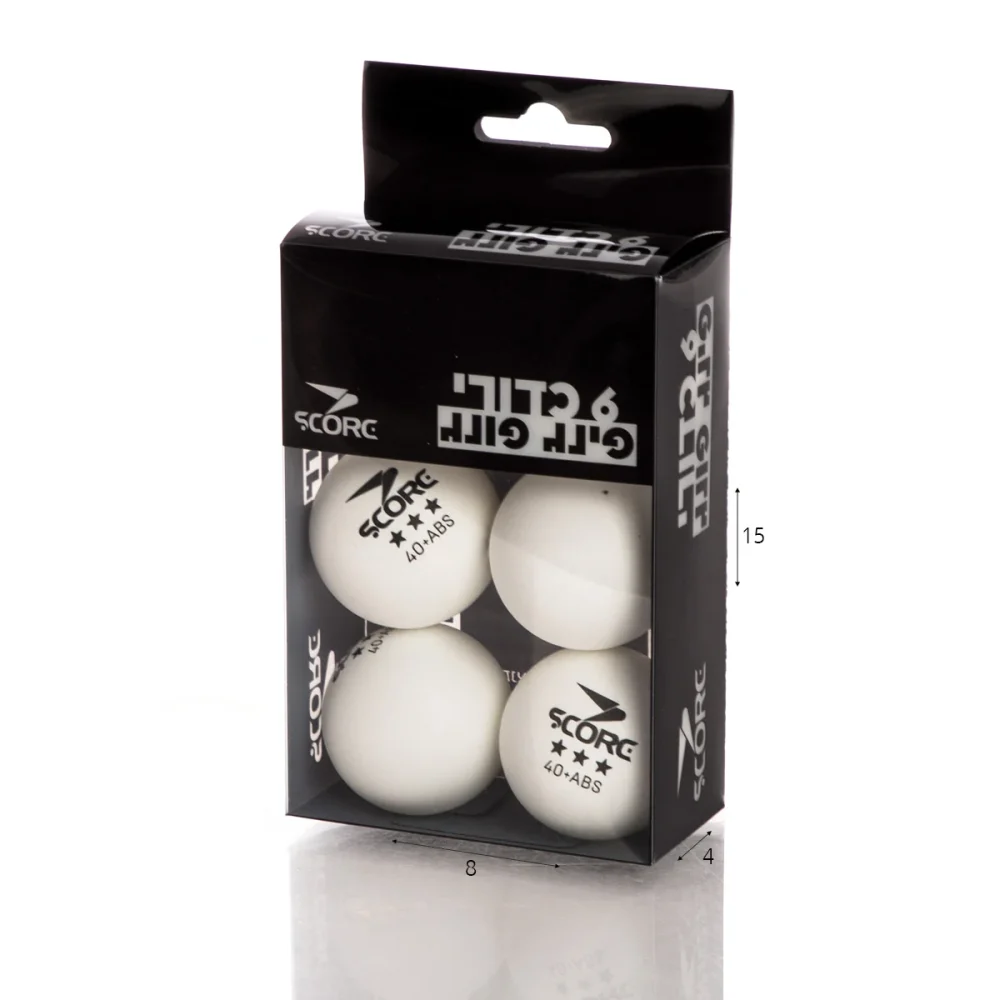 שישיית כדורי פינג פונג 3 כוכבים SCORE לבן